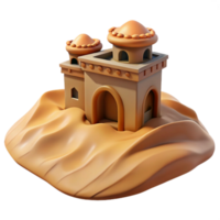 stunning minimalist Desert Sand Dune Aerthys Building Isolated Element exclusive png