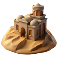 serene modern Desert Sand Dune Aerthys Building Isolated Element png