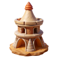 dramatic abstract Desert Spire Cutout with Transparent Background high resolution png