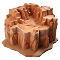 magnificent contemporary Desert Terrain Cutout Sparkling Canyon Walls Isolated high quality png