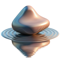 magnificent classic Distorted Simple Shape Reflection in Water Isolated original png