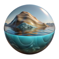 wonderful abstract Distorted Seascape Reflection in Water Isolated premium png