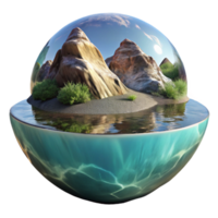 extraordinary vintage Distorted Natural Scene Reflection in Water Transparent Background genuine png