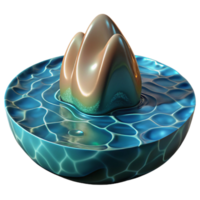 extraordinary artistic Distorted Sharp Reflection in Water Cutout genuine png