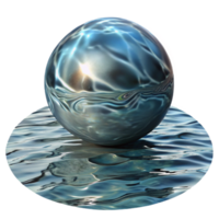 vibrant creative Distorted Textured Surface Reflection in Water Isolated high quality png