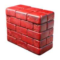 vibrant creative Distressed Brick Texture with Red Tones Isolated exclusive png
