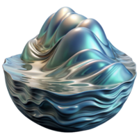 wonderful rustic Dramatic Distorted Reflection in Water Waves Transparent Background high quality png