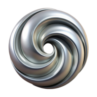 serene contemporary Dynamic Alloy Swirl Silver Isolated Element original png