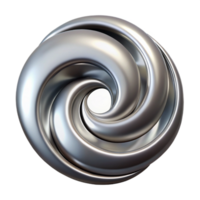 impressive minimalist Dynamic Alloy Swirl Silver Isolated Element exclusive png