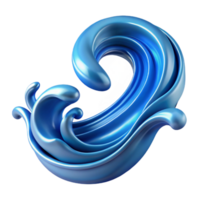magnificent artistic Dynamic Water Flow Abstract Design Cutout Element high resolution png
