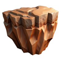 elegant abstract Earthy Cliff Face Cutout with Dramatic Shadows Transparent Background exclusive png