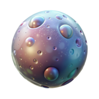 beautiful artistic Floating Micro Universe Bubble Isolated on Transparent Background genuine png