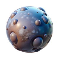 vibrant minimalist Floating Micro Universe Bubble Isolated on Transparent Background detailed png