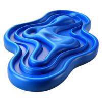 impressive traditional Flowing River Pattern Blue Isolated Transparent Background high resolution png