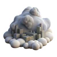 impressive creative Fog Rolling Through City with Transparent Background png