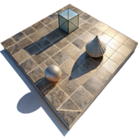 dramatic artistic Geometric Shadows on Floor Transparent Background high resolution png