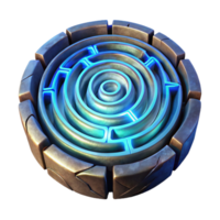 beautiful rustic Glowing Luminari Labyrinth Cutout with Green Pathways high resolution png