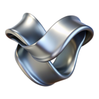 stunning creative Liquid Chrome Ribbon Isolated Element high resolution png