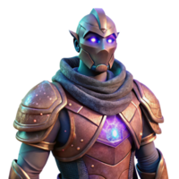 beautiful contemporary Nebula Nomad with Glowing Armor Isolated Element original png