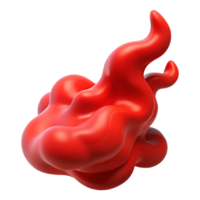 impressive vintage Red Smoke Wisp Cutout with Delicate Structure high resolution png