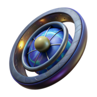 elegant modern Rotating Cosmic Wheel Transparent Background Front View png