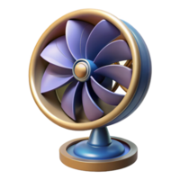 serene rustic Rotating Fan with Shadow Detail Isolated detailed png