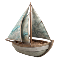 elegant artistic Sailboat with Furled Sails Transparent Background exclusive png