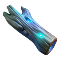 extraordinary minimalist Stylized Luminescent Driftwood with Transparent Background png