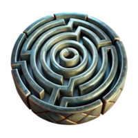magnificent minimalist Stylized Luminari Labyrinth Isolated with Sharp Lines png