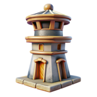 magnificent artistic Stylized Terraform Tower Isolated on Transparent Background high resolution png