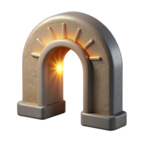 vibrant rustic Sunlight Through Archway Cutout Isolated Element high resolution png