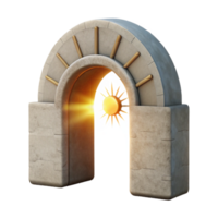 impressive minimalist Sunlight Through Archway Cutout Isolated Element genuine png
