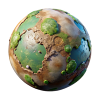 beautiful abstract Terraformed Planet Structure Cutout Side View detailed png