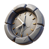 beautiful creative Time Distortion Fractured Clock Isolated Element high resolution png