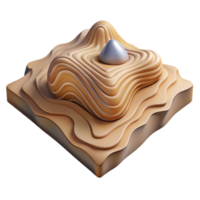 elegant classic Topographic Map with Hill Shading Isolated Cutout original png