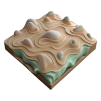 elegant minimalist Topographic Map with Muted Colors Isolated Cutout premium png