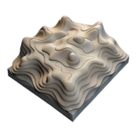 dramatic creative Topographic Map with Shadows Isolated Element Depth Effect exclusive png