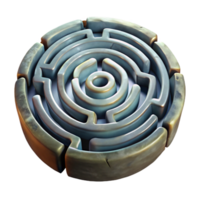 wonderful contemporary Top View Luminari Labyrinth Cutout with Golden Pathways original png