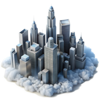 impressive minimalist Top View Misty Skyscrapers Isolated Cutout genuine png
