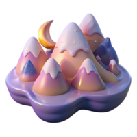 stunning creative Twilight Liquid Sky Over Mountains Transparent Background original png