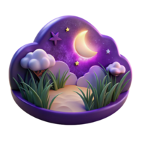 vibrant rustic Twilight Meadow Cutout with Transparent Background high quality png