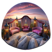 dramatic rustic Velvet Vista Panorama with Transparent Background high resolution png
