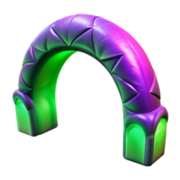 beautiful abstract Vibrant Auroral Arch Transparent Background Ethereal Gateway genuine png