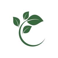 Mint leaf logo element template symbol vector
