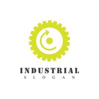 Gear circle logo template symbol design vector