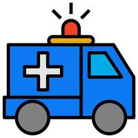 ambulance Filled outline icon. Editable stroke. vector