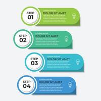 Infographic label design template with icons and 4 step vector