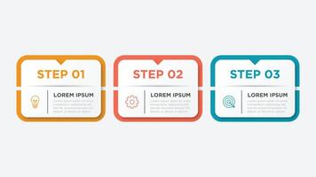 Business infographic template. Thin line design label with icon and 3 options, steps or processes vector