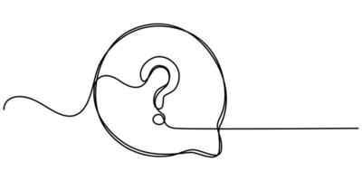 QNA icon continuous one line drawing vector