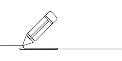 Sign up Icon pencil icon list icon continuous on line drawing vector